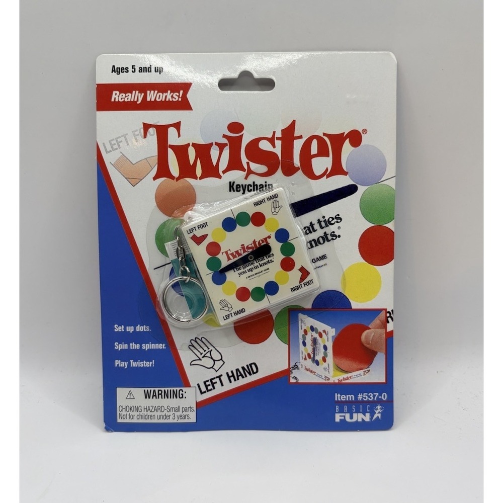 Basic Fun Twister Mini GAME‎ KEYCHAIN  New/Sealed DS31